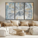 Radiant Abstract Wood Rings Canvas Art – Modern Triptych by MyGreatCanvas | Canvas Wall Art Prints | Photo Prints & Wall Decor