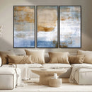 Blue Multi Panel Abstract Wall Art Canvas, Abstract Blue and