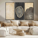 Tree Rings Canvas Wall Art Print – Minimalist Natural