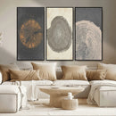 Boho Tree Ring Wall Art, Modern Minimalist Wood Grain