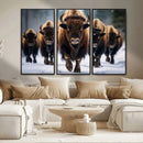 Buffalo Wall Art Canvas Print, American Bison Herd Wall Art by MyGreatCanvas | Canvas Wall Art Prints | Photo Prints & Wall Decor