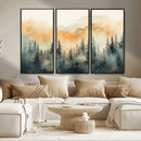 Abstract Forest Print - Mountain Wall Art | Autumn Landscape