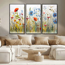 Colorful Wildflower Canvas Wall Art - Vibrant Floral