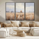 Golden Fields Wall Art Print Canvas – Serene Landscape of
