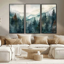 Serenity Forest Wall Art Canvas | Foggy Mountain Landscape