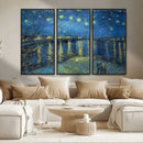 Vincent van Gogh Starry Night over the Rhone Abstract Wall