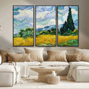 Wheatfield With Cypresses By Van Gogh Painting Wall Art