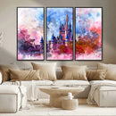 Disney Wall Art: Dreamy Watercolor Cinderella Castle Canvas by MyGreatCanvas | Canvas Wall Art Prints | Photo Prints & Wall Decor