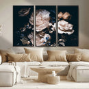 Pink Peonies Flowers Large Canvas Art Print