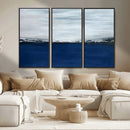 Navy Blue Abstract Wall Art Canvas Print