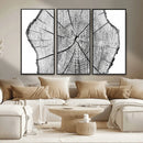 Rustic Tree Ring Wall Art Canvas Print – Framed and Ready to