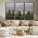 Flock of Sheep in a Mystical Fog – Pastoral Wall Art Canvas by MyGreatCanvas | Canvas Wall Art Prints | Photo Prints & Wall Decor