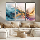 Abstract Flowing Colors Wall Art Canvas Print