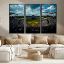 3-Panel Kauffman Stadium Wall Art Print | Large Kansas City