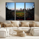PNC Park Evening Game Triple Canvas Wall Art - Pittsburgh