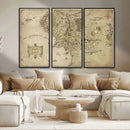 Vintage Middle Earth Map Wall Art Canvas – Lord of the Rings by MyGreatCanvas | Canvas Wall Art Prints | Photo Prints & Wall Decor