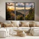 Sunrise Over the Smoky Mountains Canvas Wall Art –
