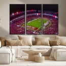 Bryant-Denny Stadium Night Game Triple Canvas Wall Art - by MyGreatCanvas | Canvas Wall Art Prints | Photo Prints & Wall Decor