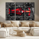 Ferrari Pit Stop Canvas Wall Art – Precision and Speed