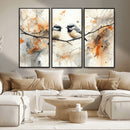 Abstract Watercolor Chickadee Bird Canvas Wall Art Print - by MyGreatCanvas | Canvas Wall Art Prints | Photo Prints & Wall Decor