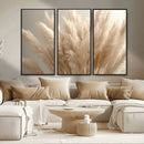 Pampas Grass Canvas Wall Art - Elegant Neutral Decor for