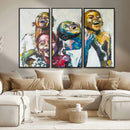 Shai Yossef Style Canvas Art - Joyful African Black Kids