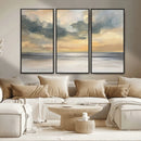 Modern Coastal Artwork with Vibrant Abstract Ocean Waves