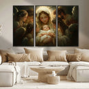 Mary Jesus Canvas Wall Art Print - Madonna and Child with
