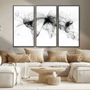 Abstract World Map Wall Art – Framed Geometric Line Canvas by MyGreatCanvas | Canvas Wall Art Prints | Photo Prints & Wall Decor