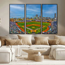 Wrigley Field Chicago Cubs Panoramic Canvas Print –