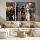 Afro Abstract Jazz Music Wall Art Canvas Print – Colorful