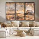 Rustic Farmhouse Wall Art Canvas Print | Barn and Field