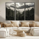 Moody Forest Wall Art – Framed Mountain Fog Canvas Artwork, by MyGreatCanvas | Canvas Wall Art Prints | Photo Prints & Wall Decor