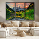 Maroon Bells Lake Wall Art Canvas Print – Framed Majestic