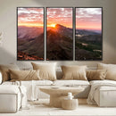 Mountain Sunrise Wall Art – Framed Alpine Ridge Canvas by MyGreatCanvas | Canvas Wall Art Prints | Photo Prints & Wall Decor
