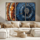 Framed Abstract Tree Ring Wall Art Print Natural Rustic Wood by MyGreatCanvas | Canvas Wall Art Prints | Photo Prints & Wall Decor