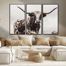 Texas Longhorn Wall Art Canvas Print – Framed Spotted Bull by MyGreatCanvas | Canvas Wall Art Prints | Photo Prints & Wall Decor
