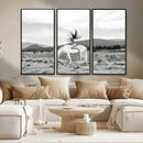White Horse Wall Art Canvas Print – Framed Woman Rider