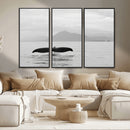 Whale Tail Wall Art – Framed Black White Ocean Canvas by MyGreatCanvas | Canvas Wall Art Prints | Photo Prints & Wall Decor