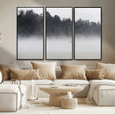 Surfer Fog Wall Art Canvas Print – Framed Foggy Beach Scene by MyGreatCanvas | Canvas Wall Art Prints | Photo Prints & Wall Decor