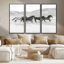 Wild Horses Running Wall Art Canvas Print, Framed Black by MyGreatCanvas | Canvas Wall Art Prints | Photo Prints & Wall Decor