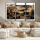 Modern Japanese Wall Art Canvas Print – Framed Abstract