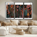 Modern Japanese Wall Art Canvas Print – Framed Abstract