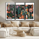 Modern Japanese Wall Art Canvas Print – Framed Abstract