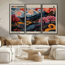 Modern Japanese Wall Art Canvas Print – Framed Contemporary
