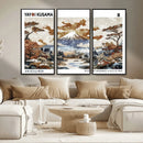 Modern Japanese Wall Art Canvas Print – Framed Abstract