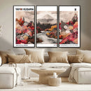 Modern Japanese Wall Art Canvas Print – Framed Abstract