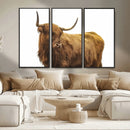 Highland Cow Wall Art Canvas Print – Framed Farmhouse Rustic by MyGreatCanvas | Canvas Wall Art Prints | Photo Prints & Wall Decor