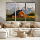 Rustic Barn Wall Art Canvas Print – Framed Grand Teton Park