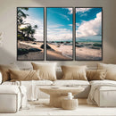 Tropical Beach Wall Art Canvas Print – Framed Ocean Waves